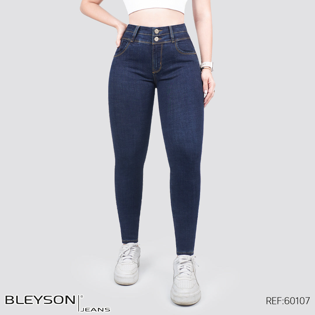 Jeans skinny tiro alto 60107