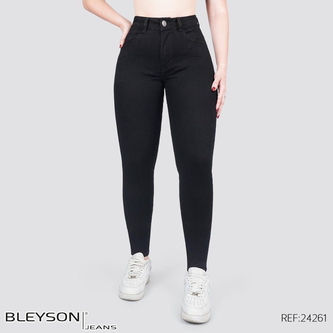 Jeans skinny tiro alto 24261