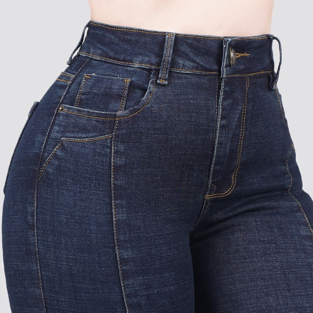 Jeans skinny tiro alto 24263