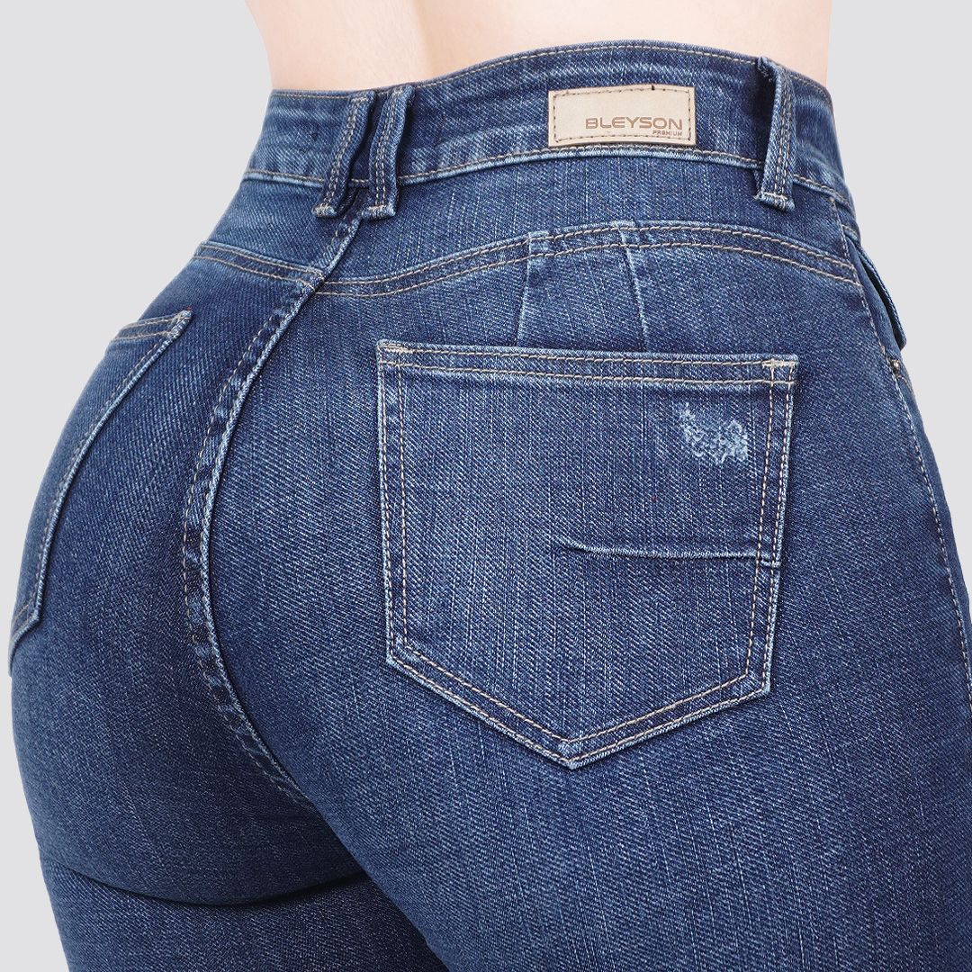 Jeans skinny tiro alto 24264