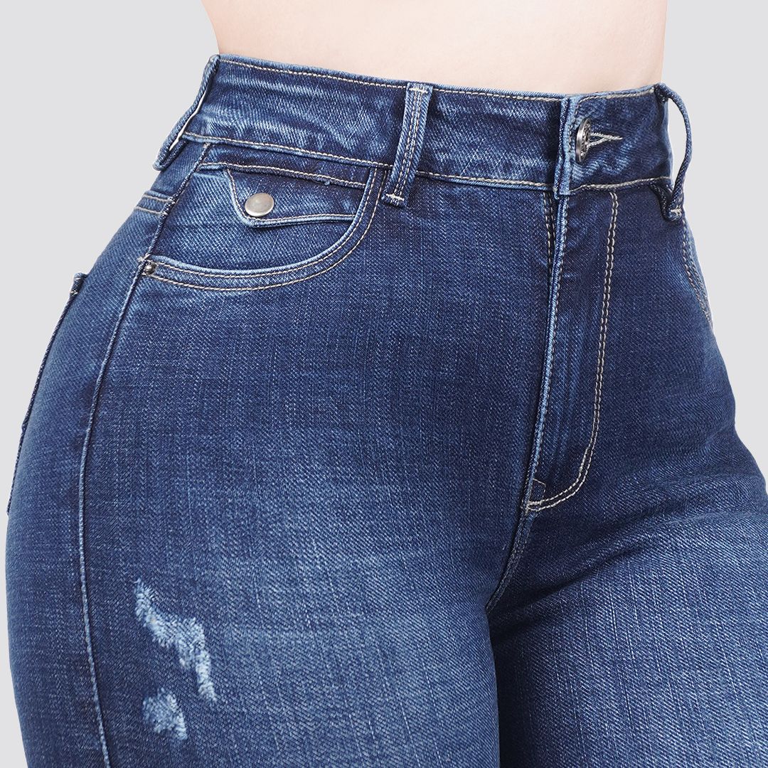 Jeans skinny tiro alto 24264