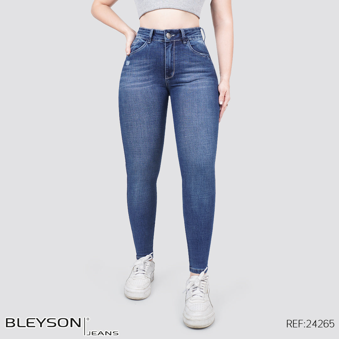 Jeans skinny tiro alto 24265