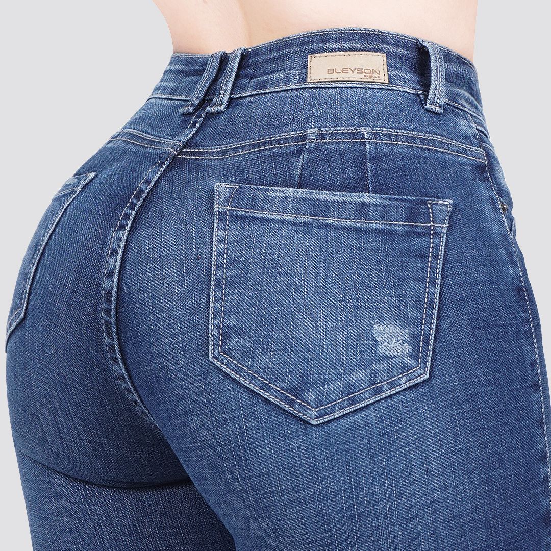 Jeans skinny tiro alto 24265