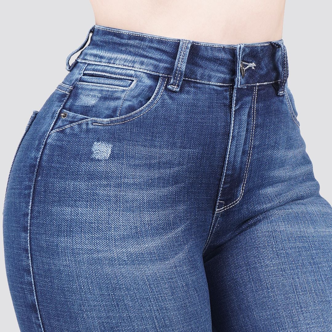 Jeans skinny tiro alto 24265