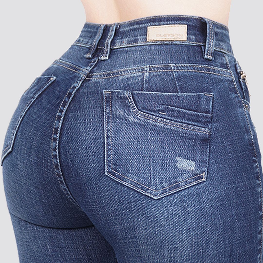 Jeans skinny tiro alto 24266