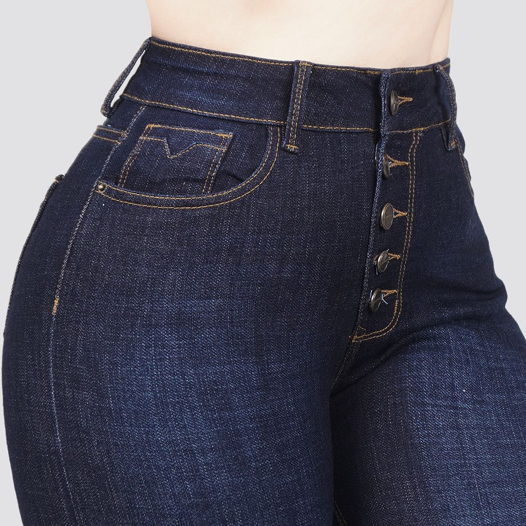 Jeans skinny tiro alto 24267
