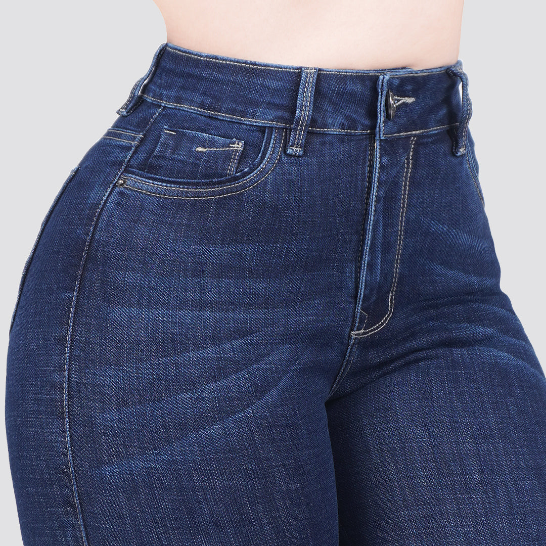 Jeans skinny tiro alto 24268