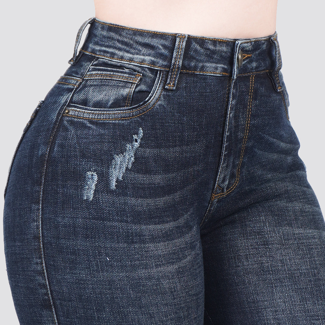 Jeans skinny tiro alto 24270