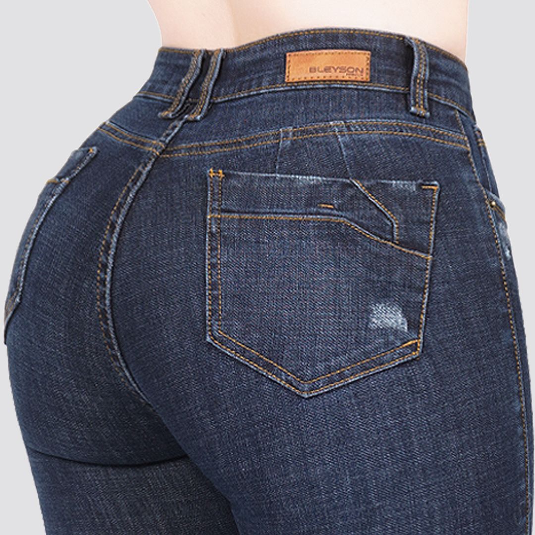 Jeans skinny tiro alto 24271