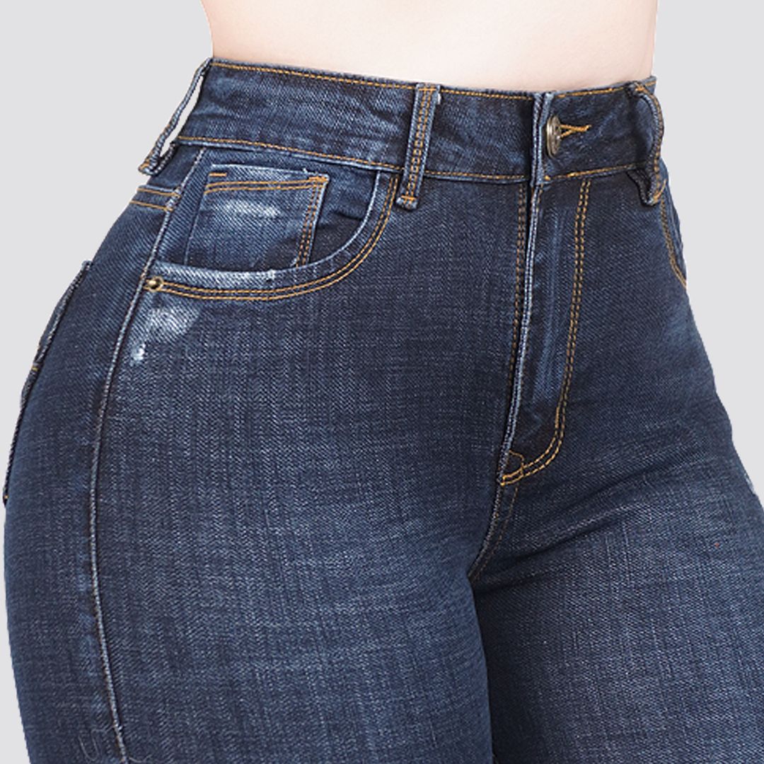 Jeans skinny tiro alto 24271