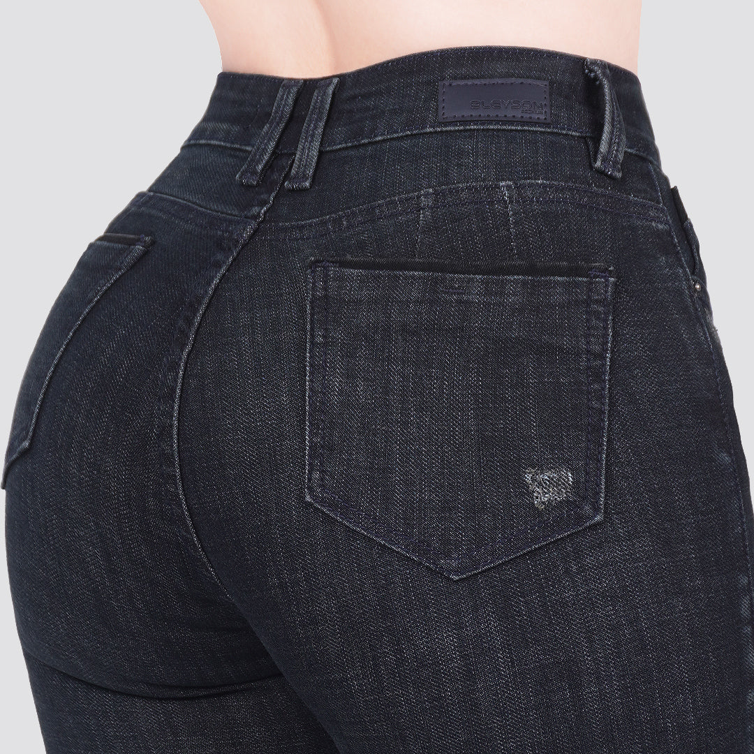 Jeans skinny tiro alto 24272