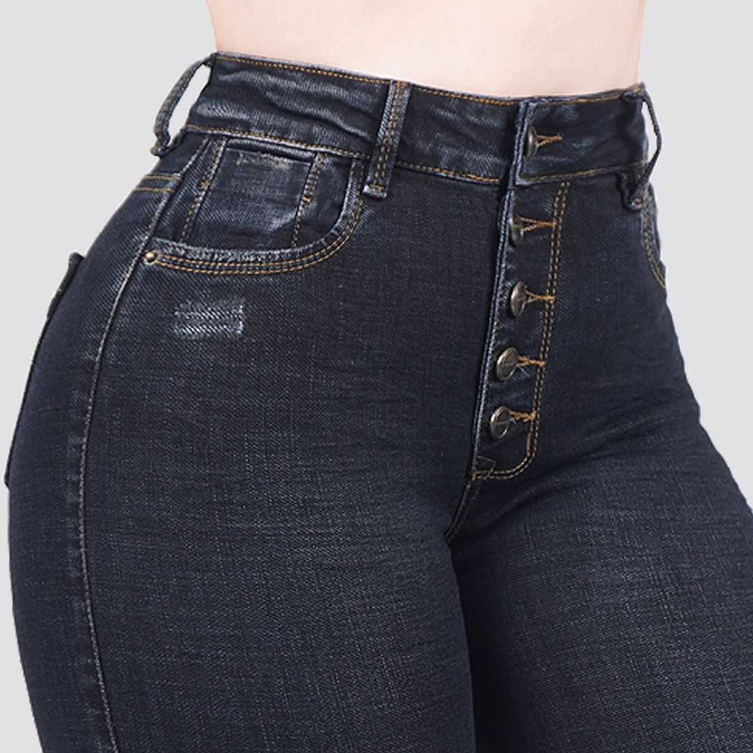 Jeans skinny tiro alto 24273