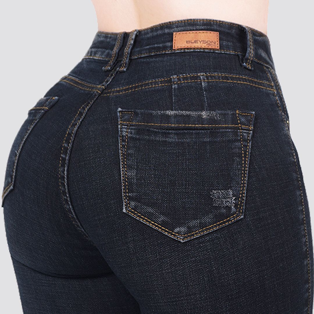Jeans skinny tiro alto 24273