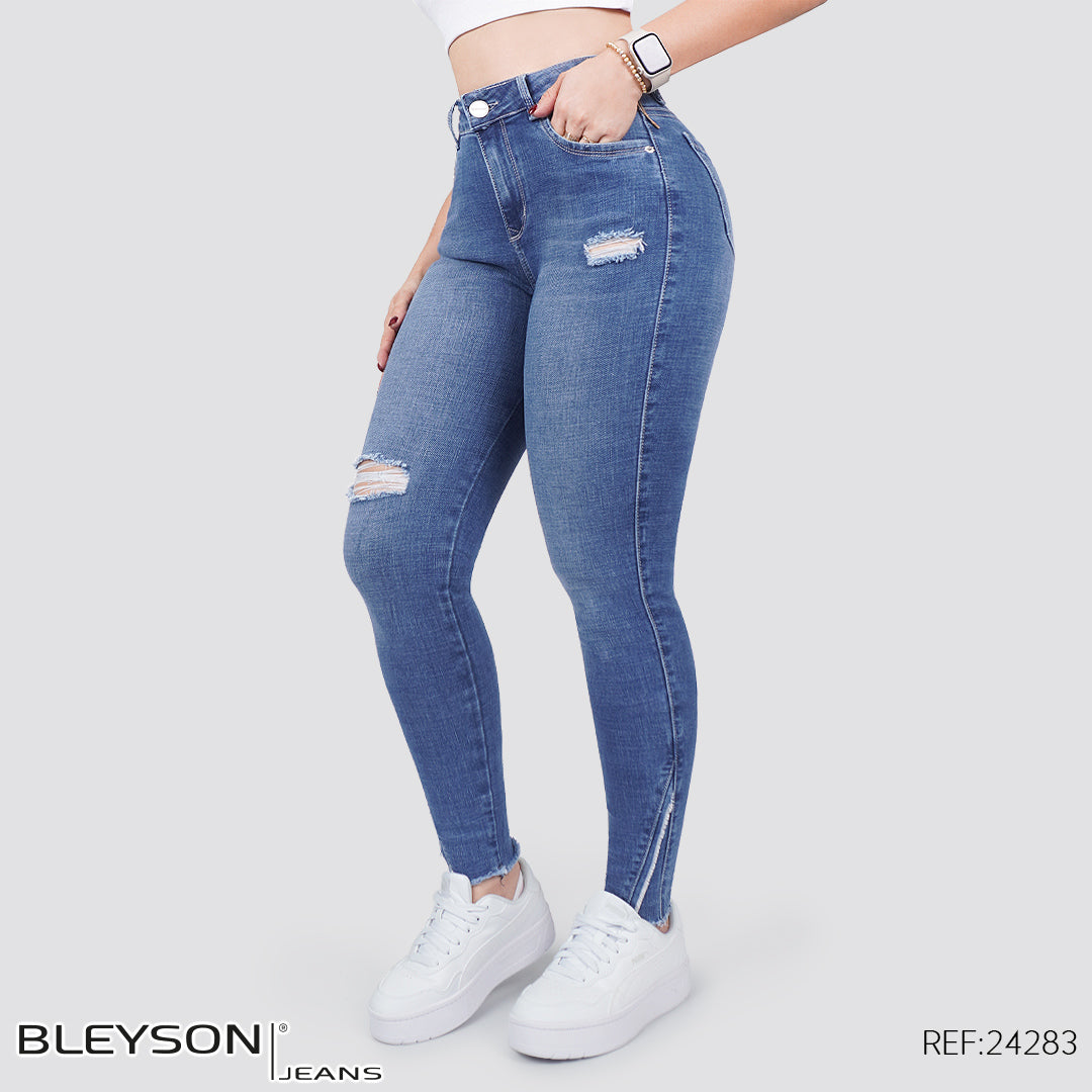 Jeans skinny tiro alto 24283
