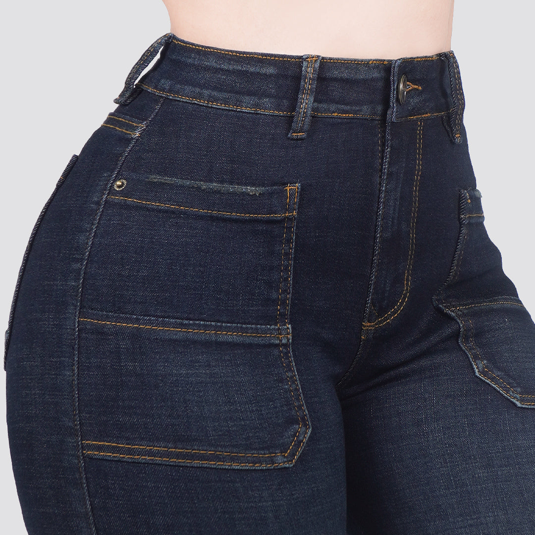 Jeans skinny tiro alto 24287