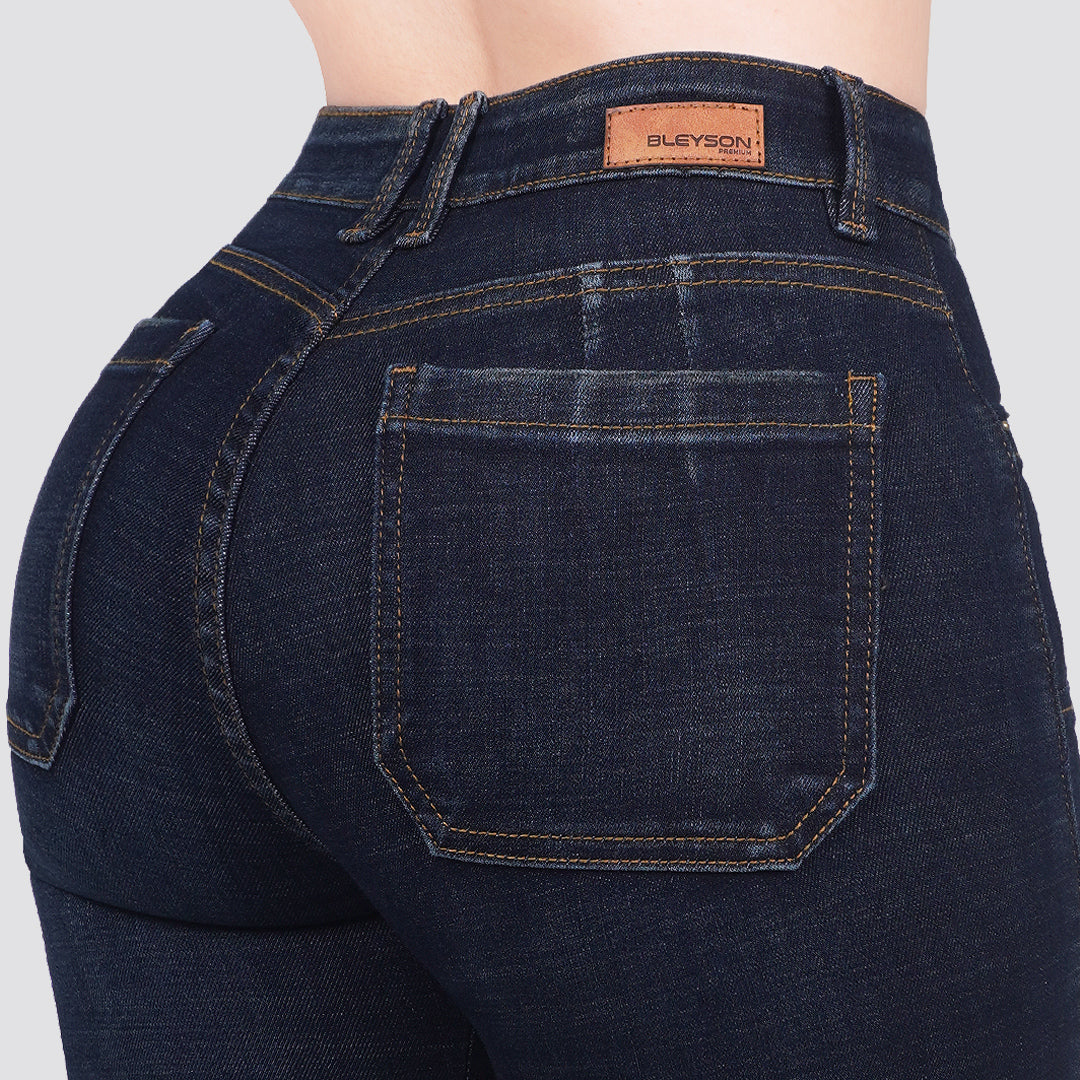 Jeans skinny tiro alto 24287