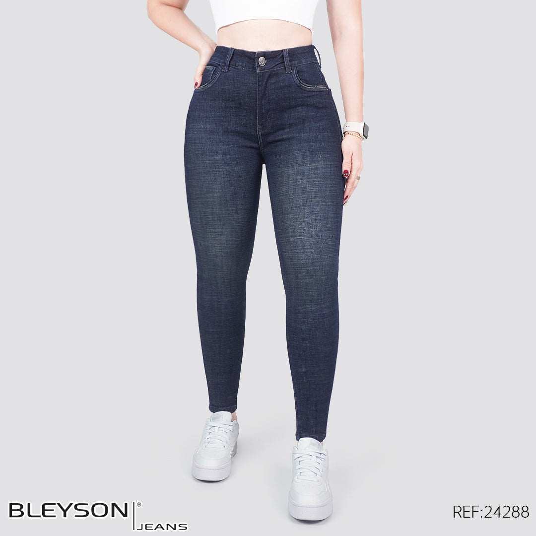 Jeans skinny tiro alto 24288