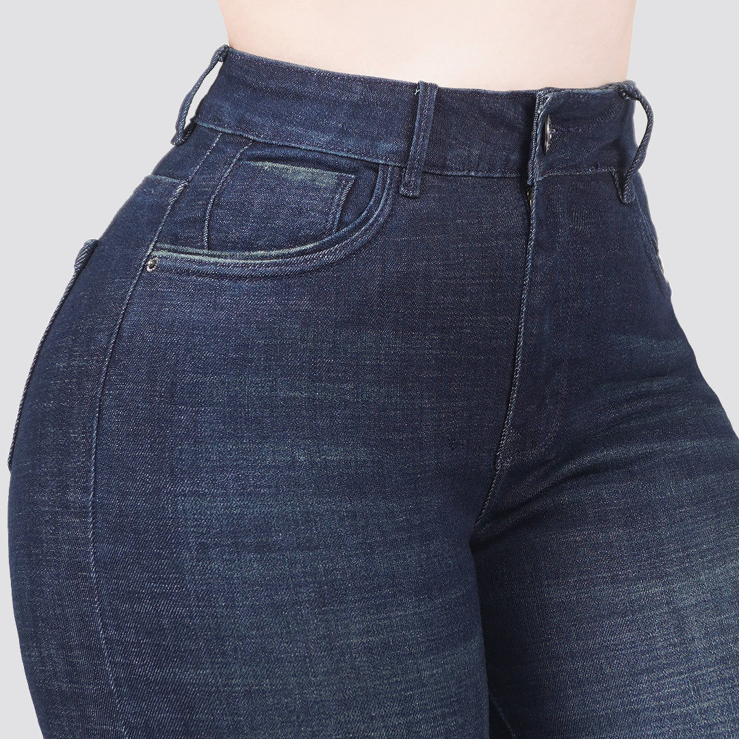 Jeans skinny tiro alto 24288