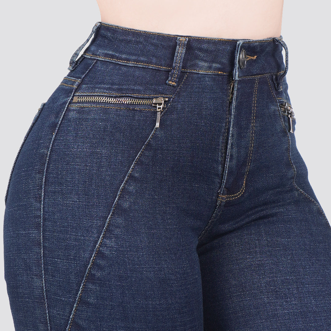 Jeans skinny tiro alto 24294