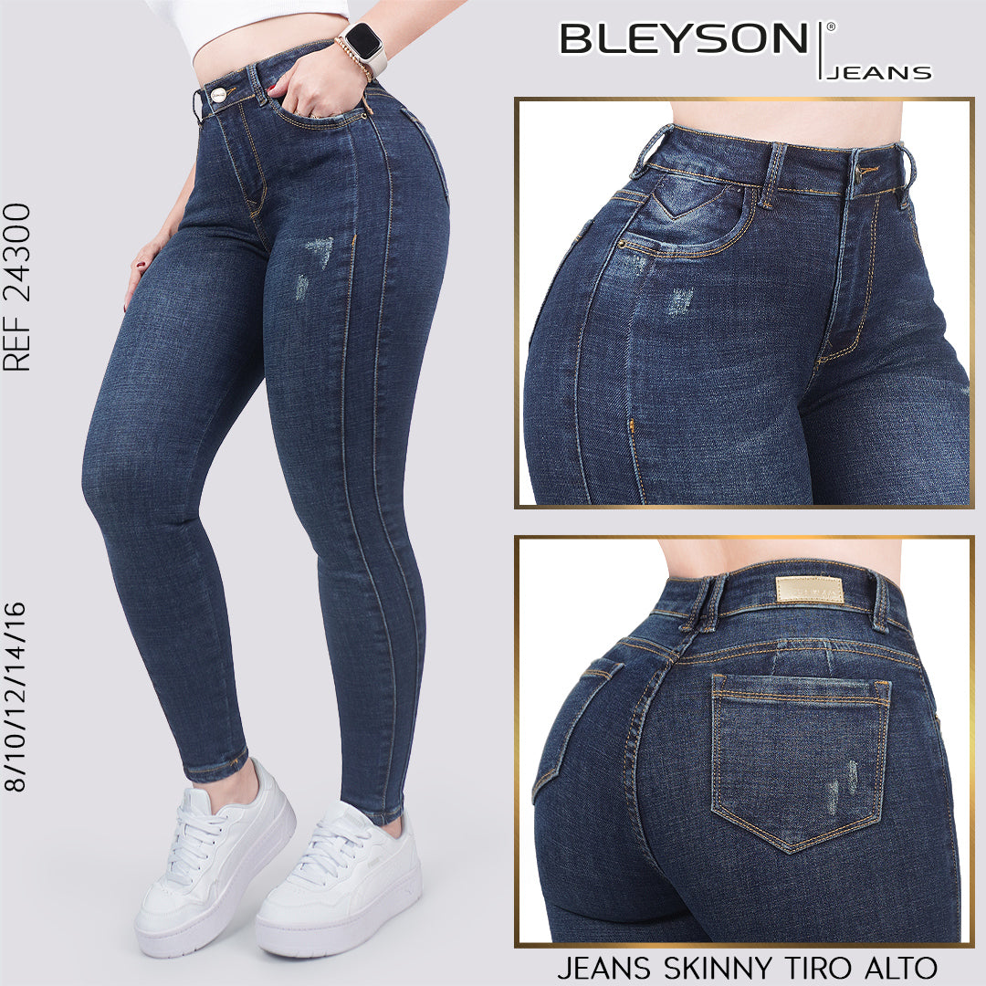 Jeans skinny tiro alto 24300