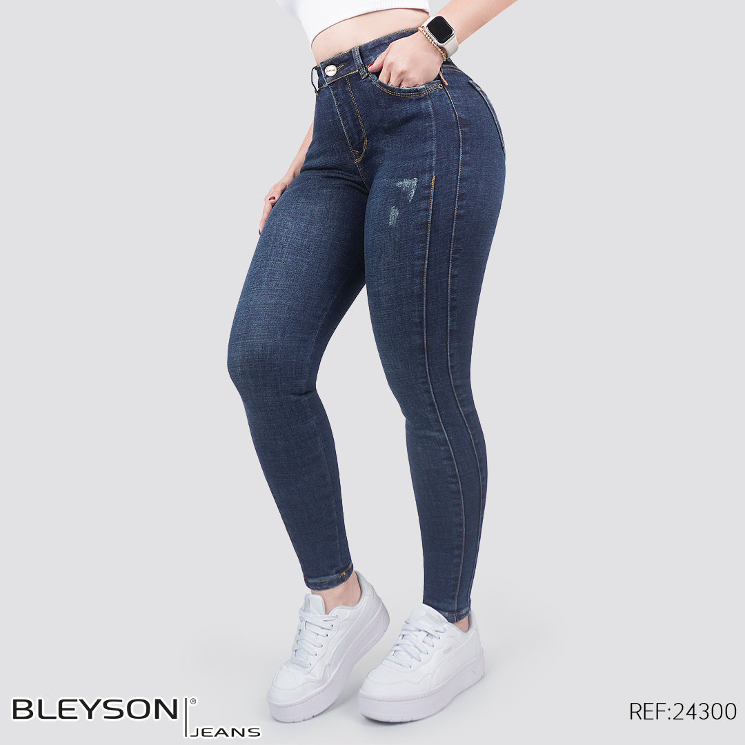 Jeans skinny tiro alto 24300
