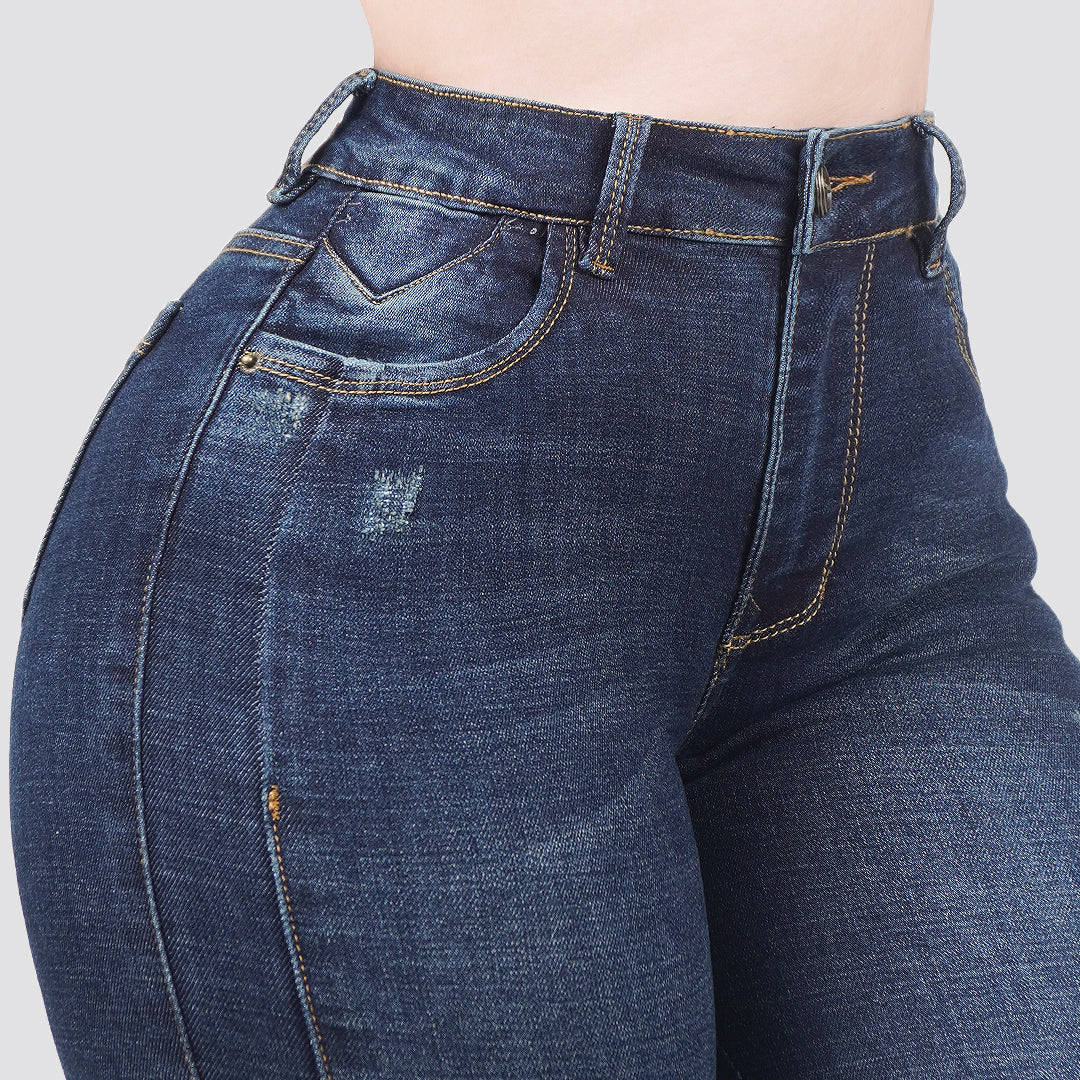 Jeans skinny tiro alto 24300
