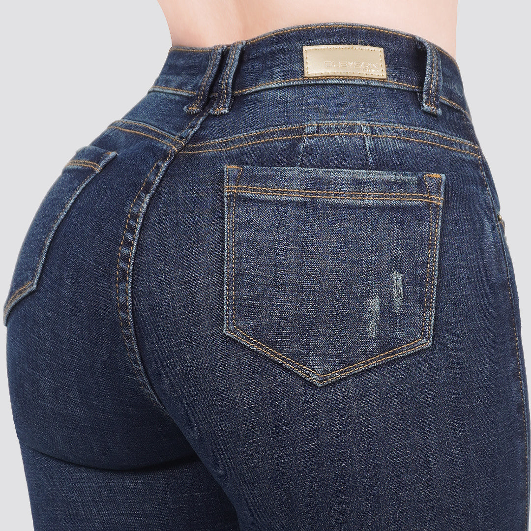 Jeans skinny tiro alto 24300