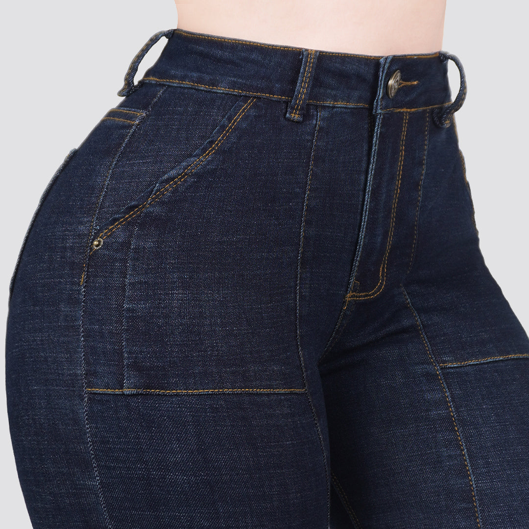 Jeans skinny tiro alto 24315