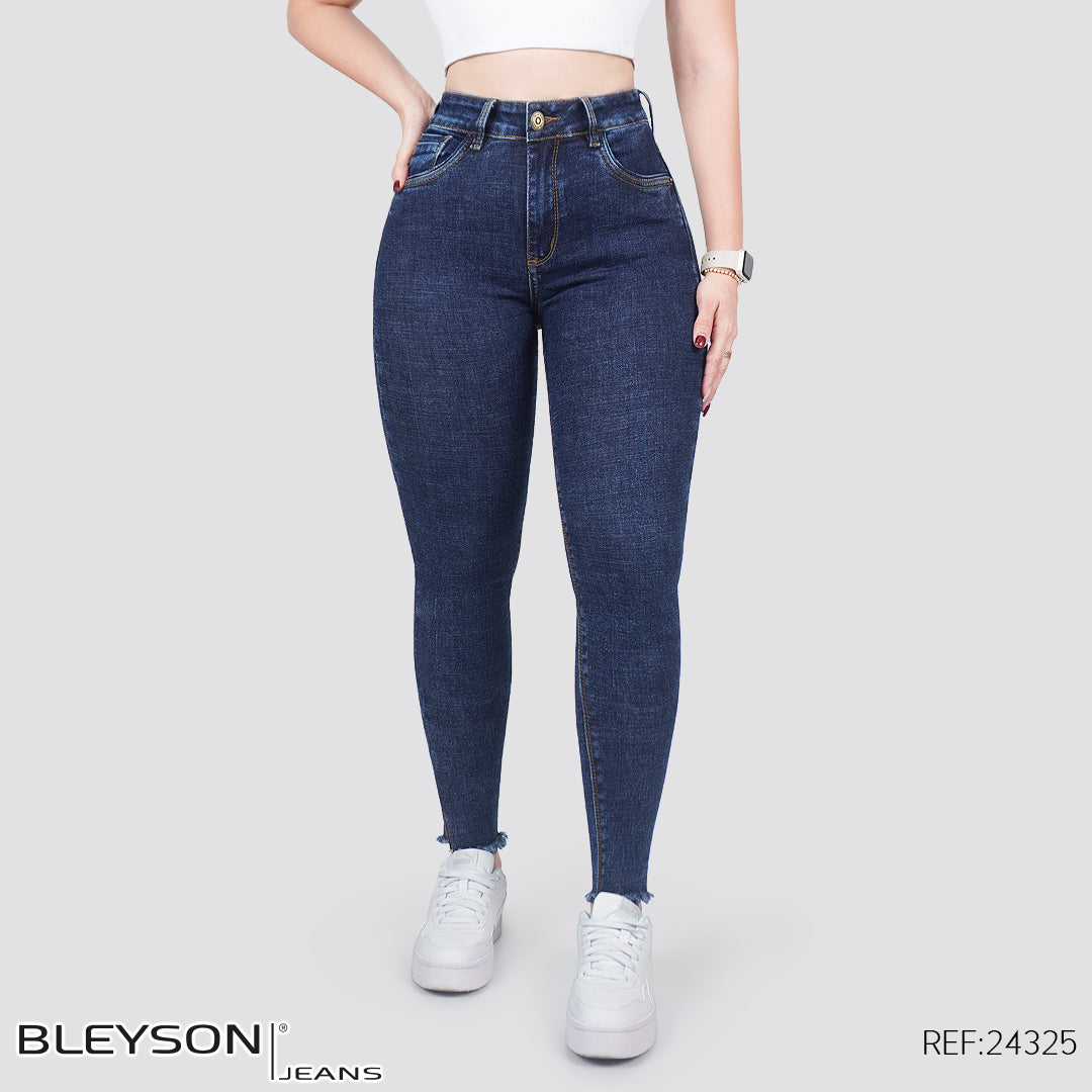Jeans skinny tiro alto 24325