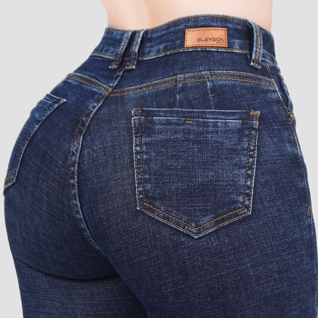Jeans skinny tiro alto 24325