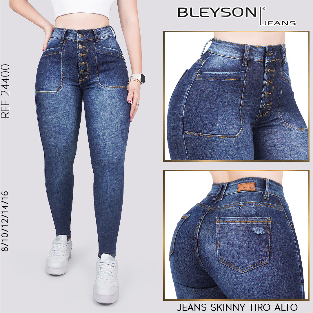 Jeans skinny tiro alto 24400