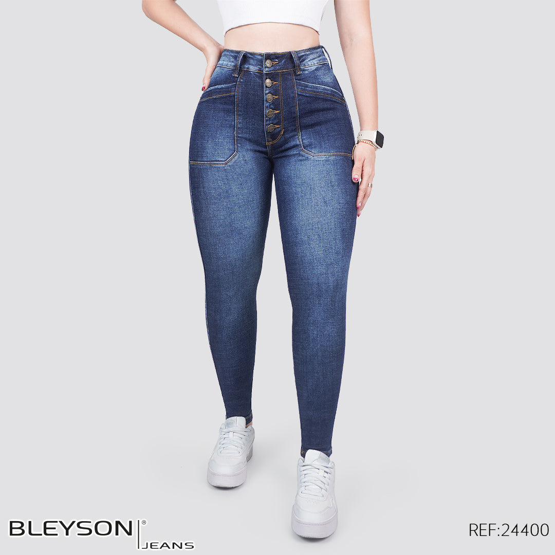 Jeans skinny tiro alto 24400