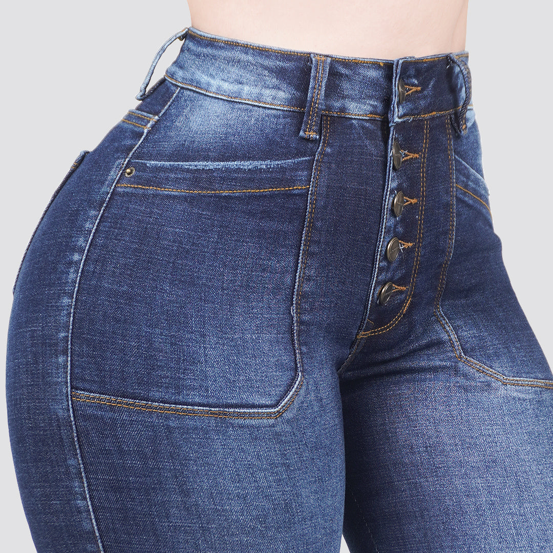 Jeans skinny tiro alto 24400