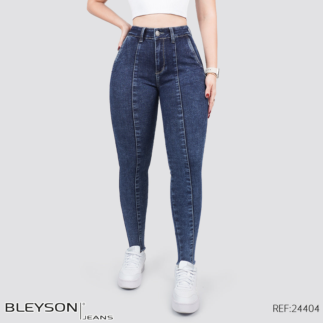 Jeans skinny tiro alto 24404