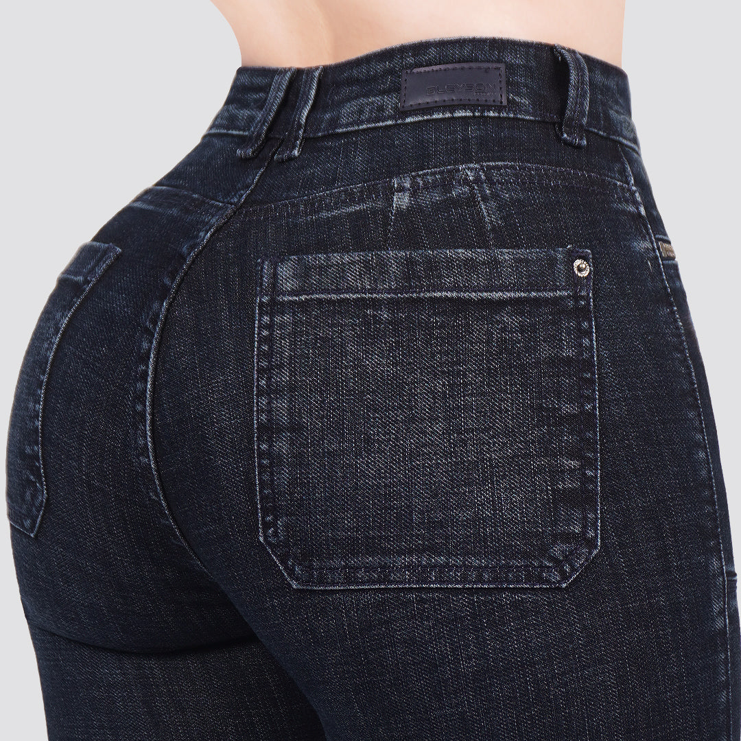 Jeans skinny tiro alto 24405