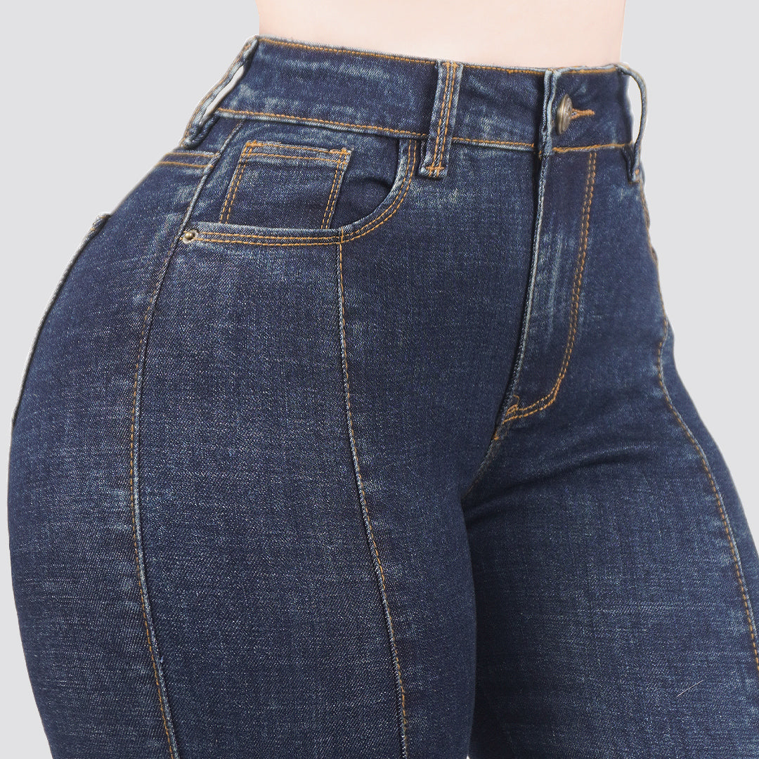 Jeans skinny tiro alto 24406