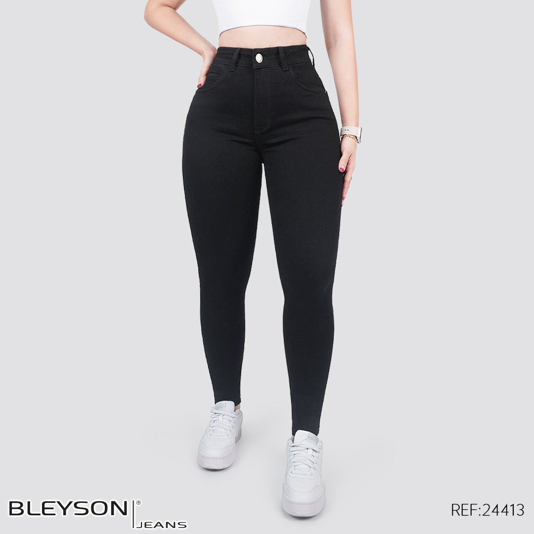 Jeans skinny tiro alto 24413