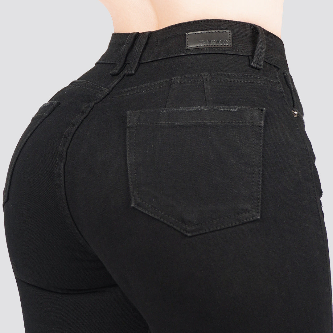 Jeans skinny tiro alto 24414