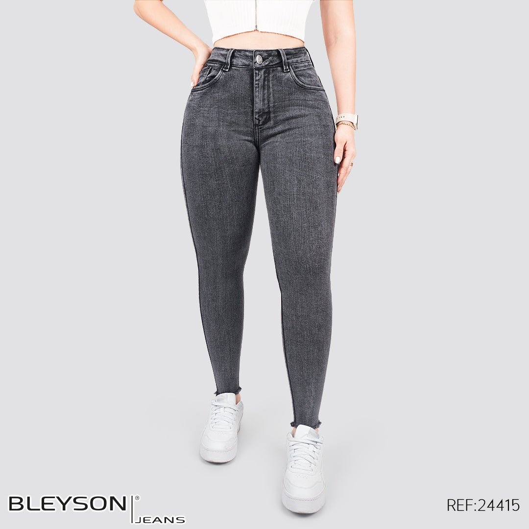 Jeans skinny tiro alto 24415