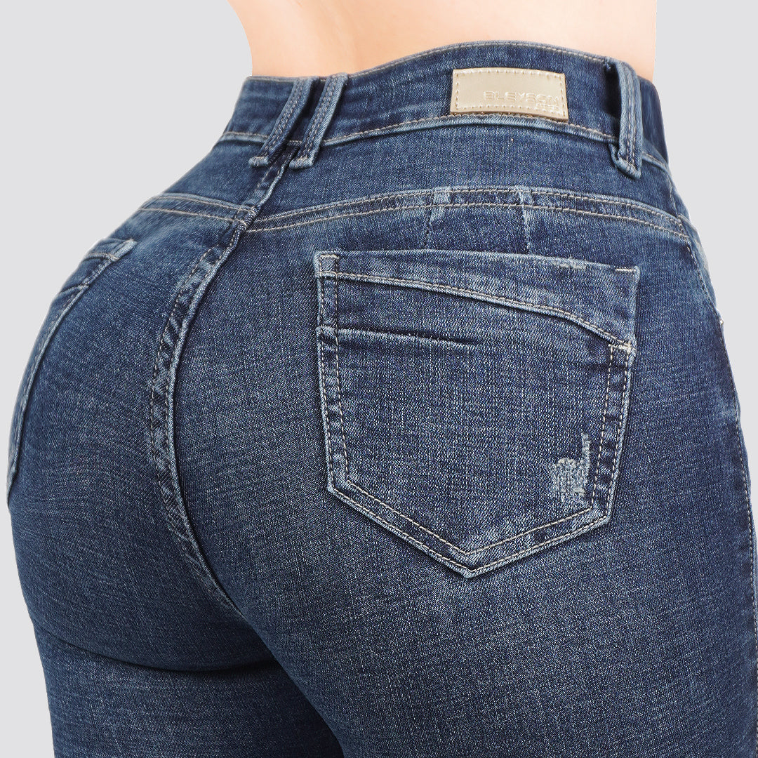 Jeans skinny tiro alto 24420