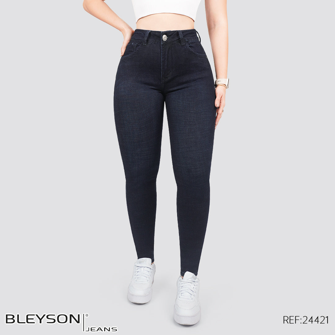 Jeans skinny tiro alto 24421