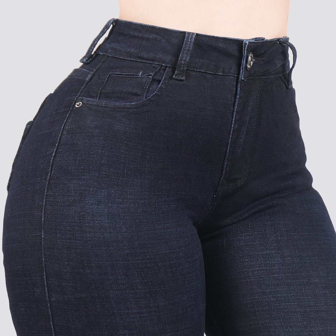 Jeans skinny tiro alto 24421