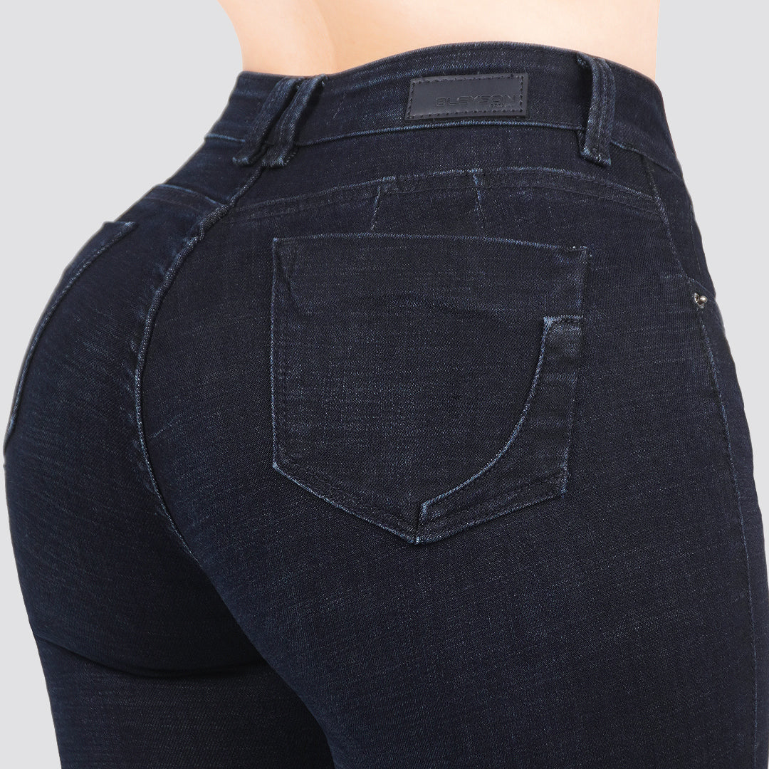 Jeans skinny tiro alto 24421