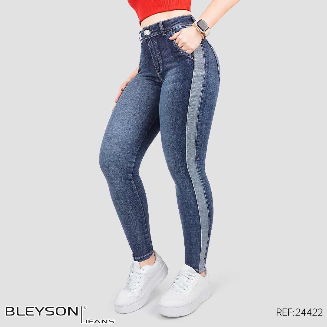 Jeans skinny tiro alto 24422