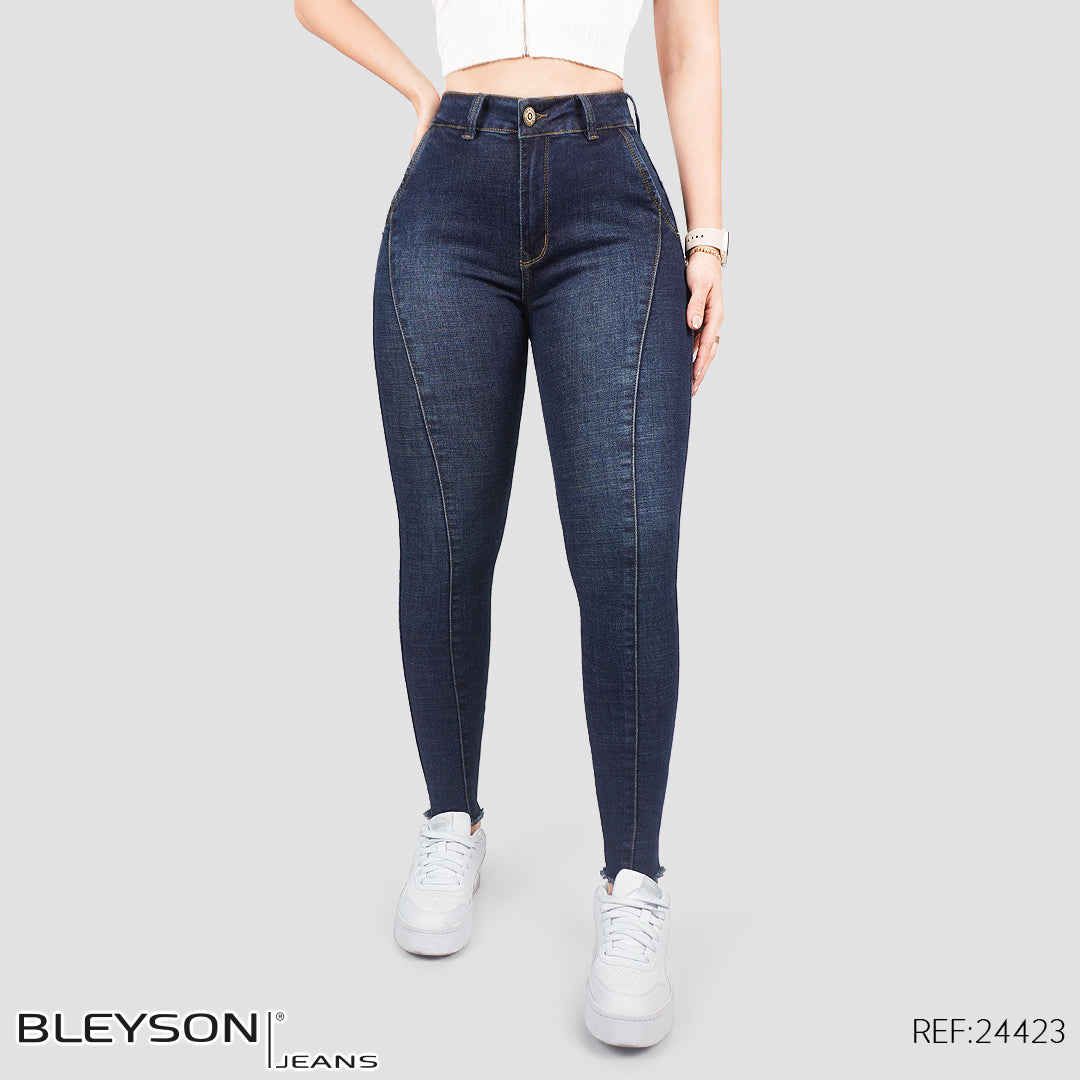 Jeans skinny tiro alto 24423