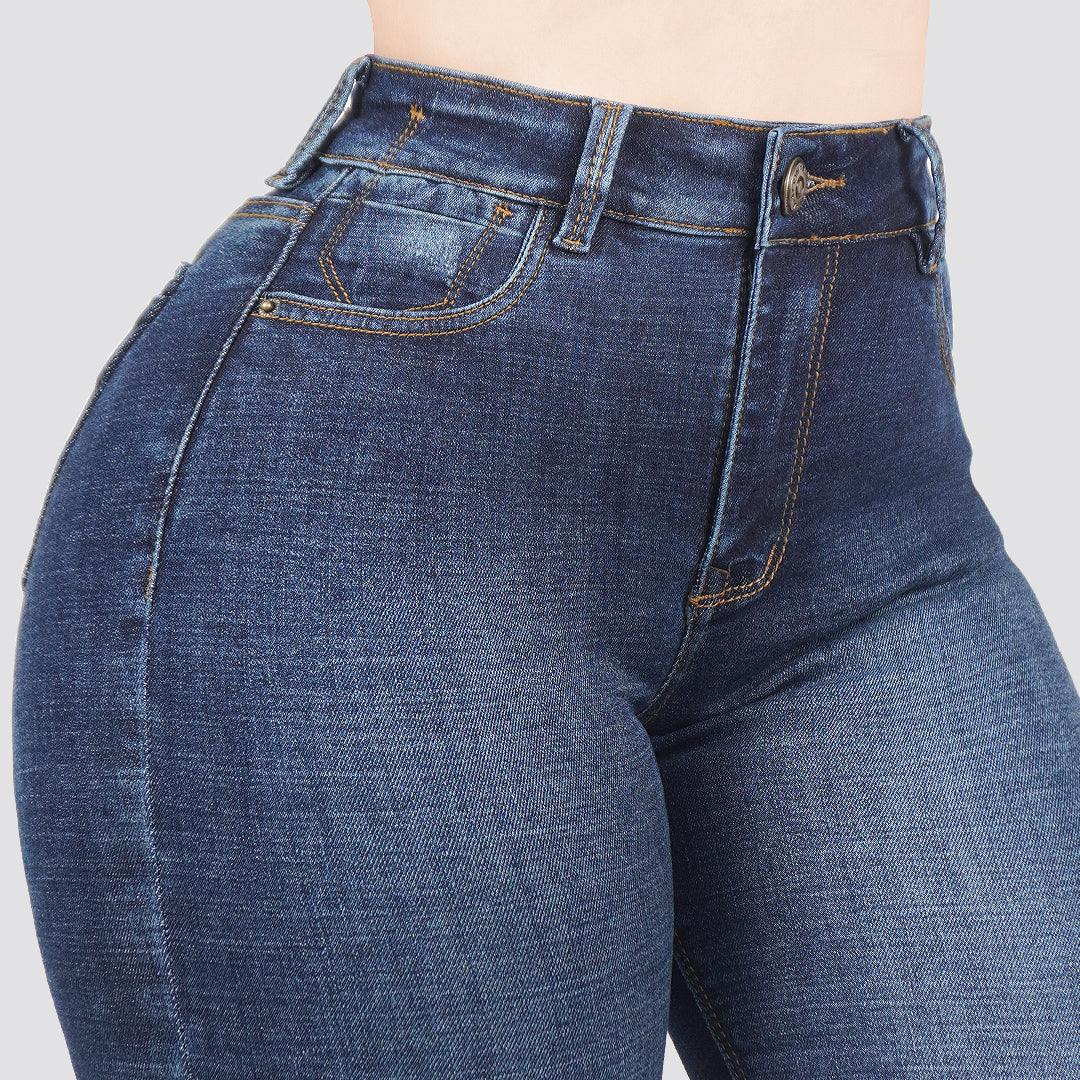 Jeans skinny tiro alto 24424