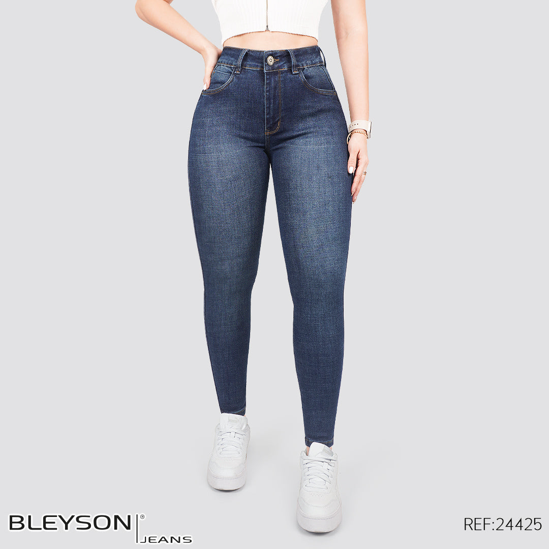 Jeans skinny tiro alto 24425