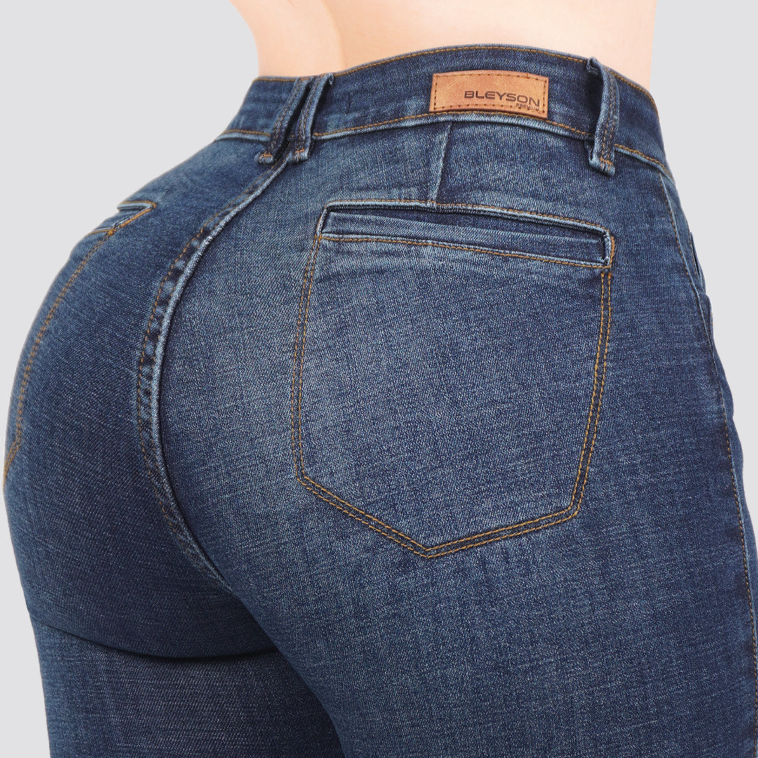 Jeans skinny tiro alto 24425