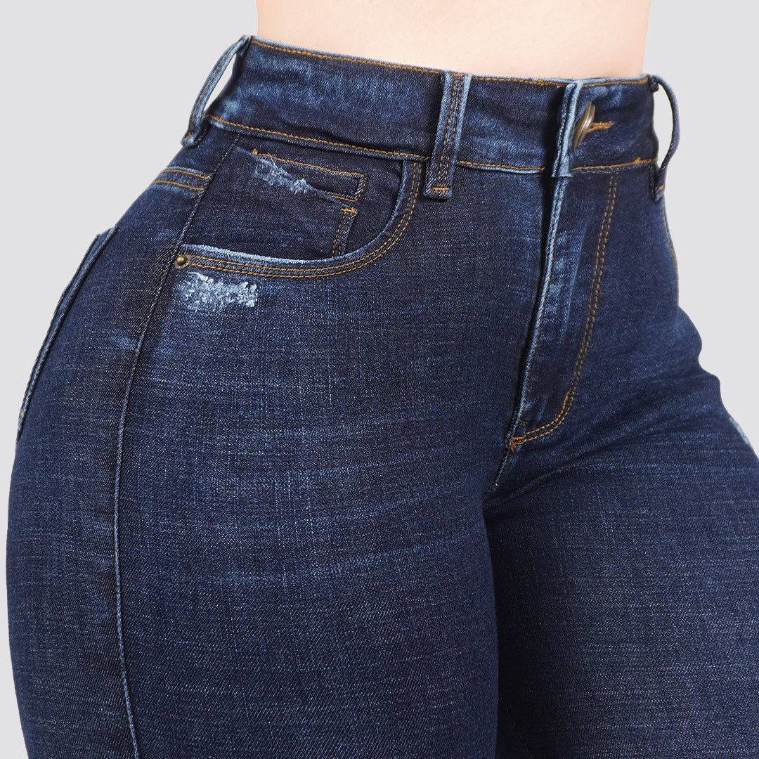 Jeans skinny tiro alto 24431
