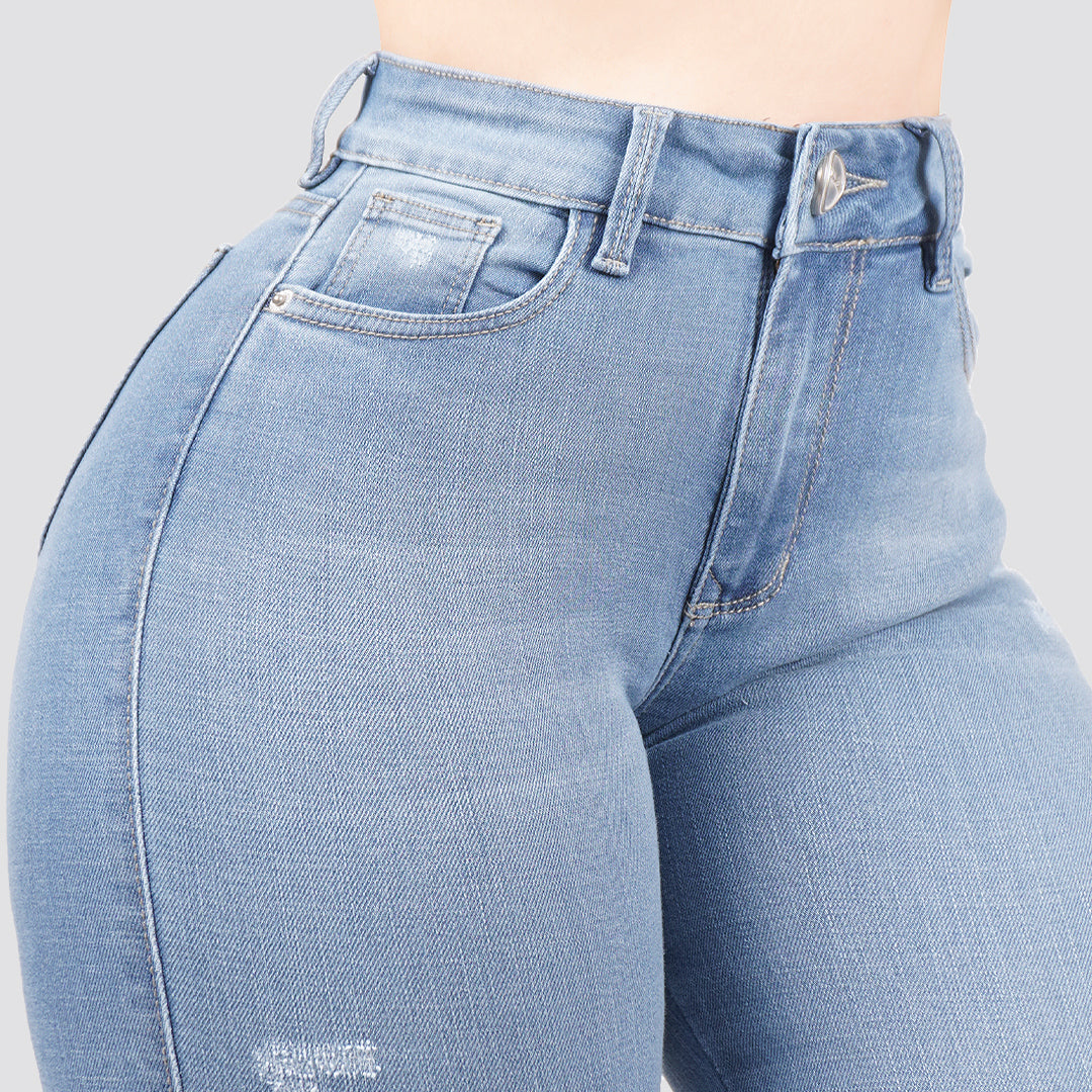 Jeans skinny tiro alto 24432